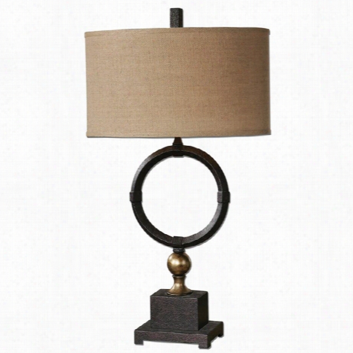 Uttrmost Pueblo Black Circle Table Lamp