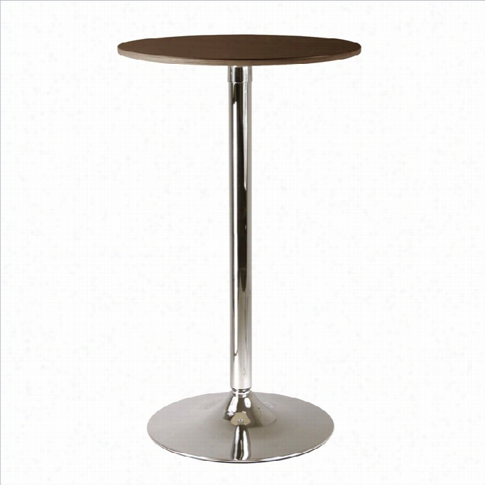 Winsome Kallie 24 Round Pub Table  In Cappuccino