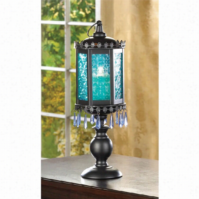 Zingz And Thingz Exotic A Zure Pedestal Lantern