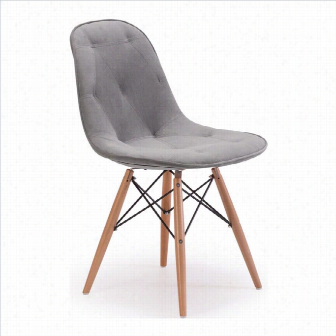 Zuo Probability D Ining Chair In Gray Velour