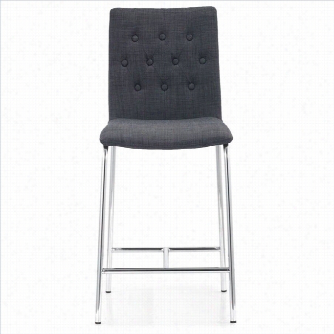 Zuo Uppsala 24 Coutner Stool In Graphite