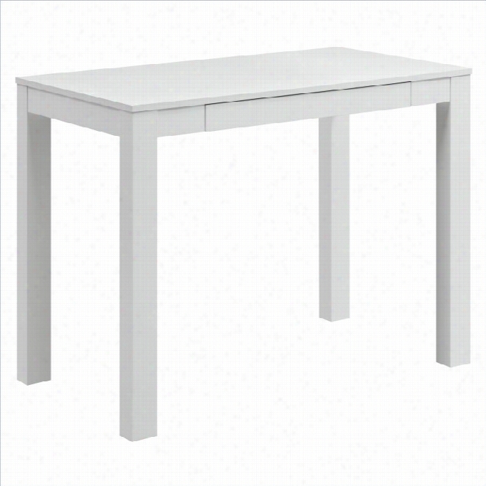 Altra Furniture Parsons Writig Desk In  Wite