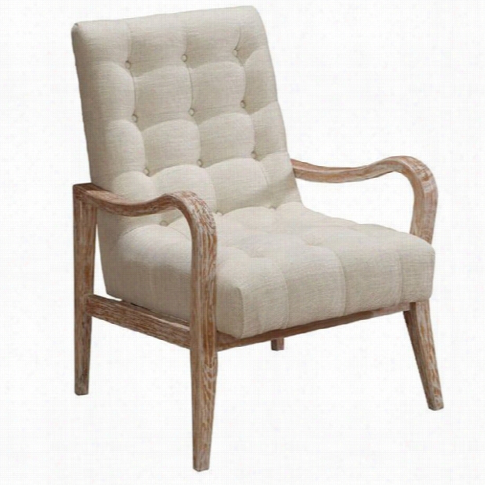 Armen Benefice Regis Accent Chair In Cream