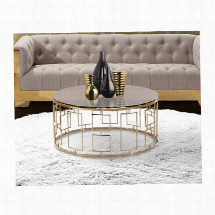 Armenlivk Ng Zinc Glass End Table In Golc