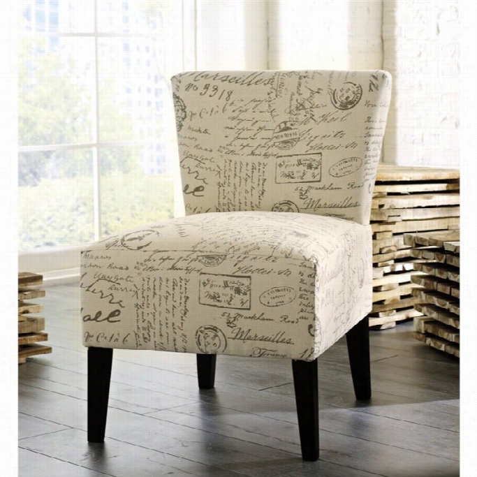 Ashley Ravity Fbric Accent Chair In French Script Tapue