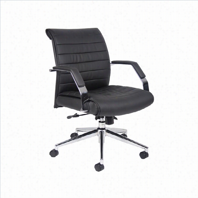 Boss Office Exceutive Mid Back Ribbed Ofice Chair