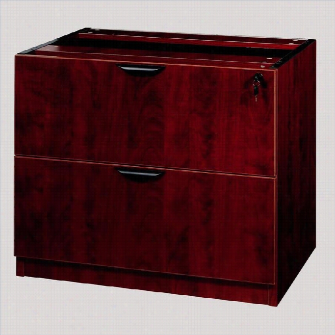 Boss Office Products 2 Drawer Lateral File Wod Cabinet In Mahogany