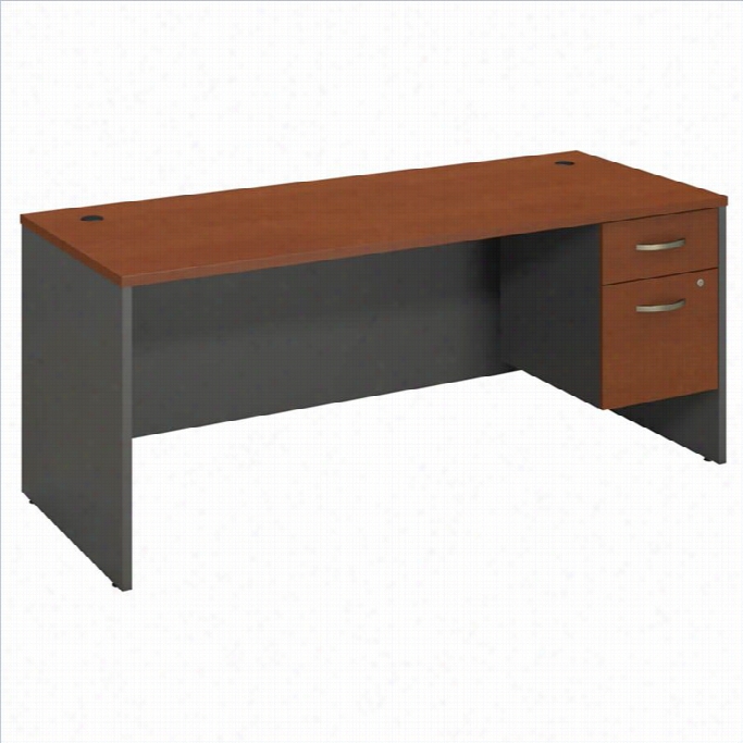 Bush Bbf Series C 72 Desk With 2 Pedestals In Auburn  Maplle