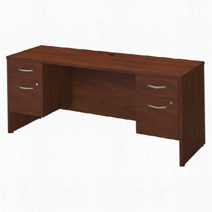 Bush Bbf Series C Elite 72w X 24d Computer Desk Sh Ell In Hansen Ccherry