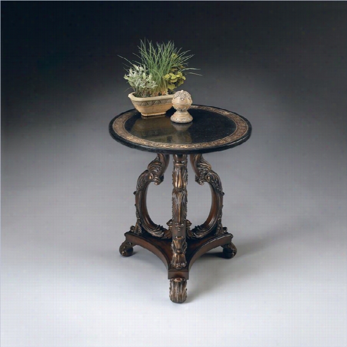 Butler Specialty Round Accent Table In Heritage Fini Sh