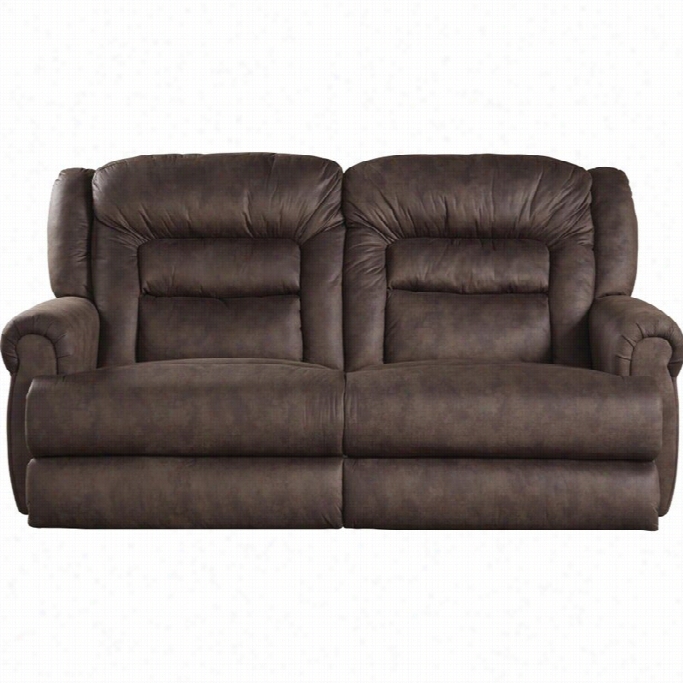 Catnapper Atlas Extra Talll Power Resting Fabric Sofa In Sable