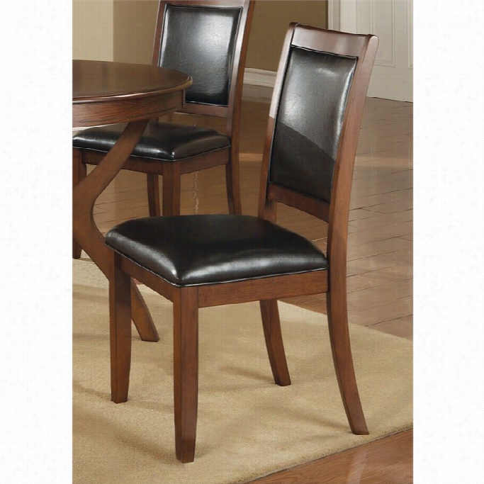 Coaster Nelms Upholstered Dinning Side Chair In Dark Brown