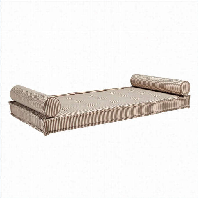 Dhp Daybed Mattress With 2 Bolster Pilllo Ws In Cream And Brown