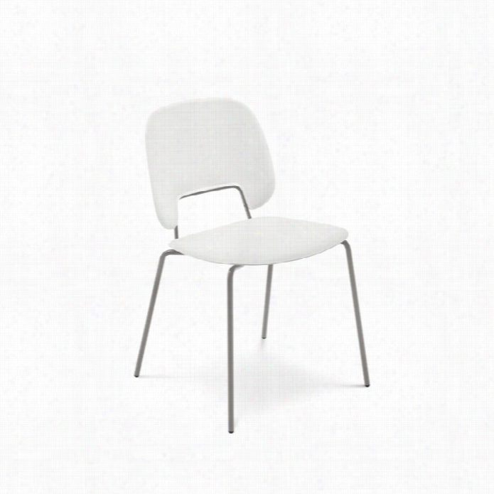 Domitalia Trade Meanly 20 X 21 Stacking Chair In White And Sand