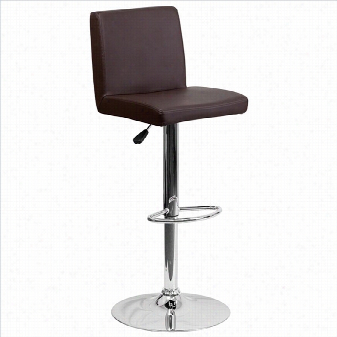 Flash Furniture Contemporary Bar Stool In Brrown