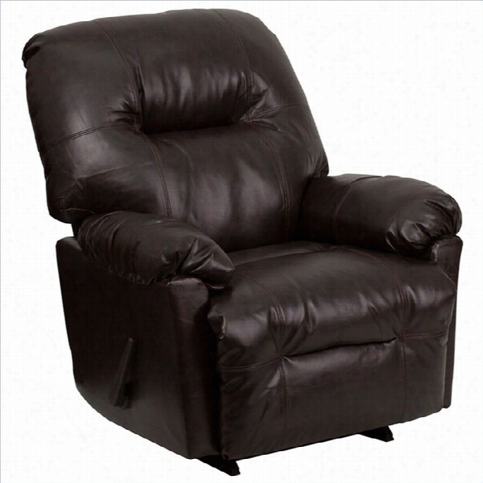 Flas Furniture Contemporary Bentley Chasie Rocker Recliner In Brown