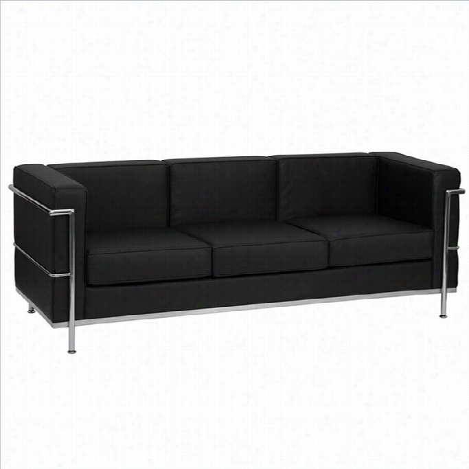 Flash Fruniture Hercules Regal Serie Sleather Sofa In B1ack