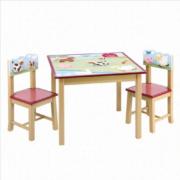 Guid Ecraft Farm Friends Table And Chairs Set