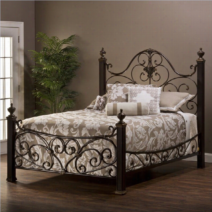 Hillsdale Mikelson Bed In Aged Antique Gold-uqeen