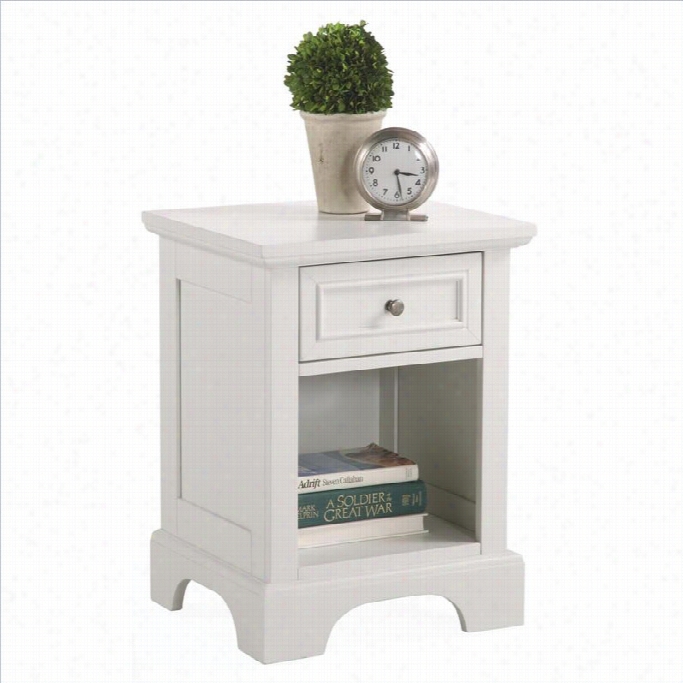 Home Styles Naples 1 Drawer Nightstand In Off White