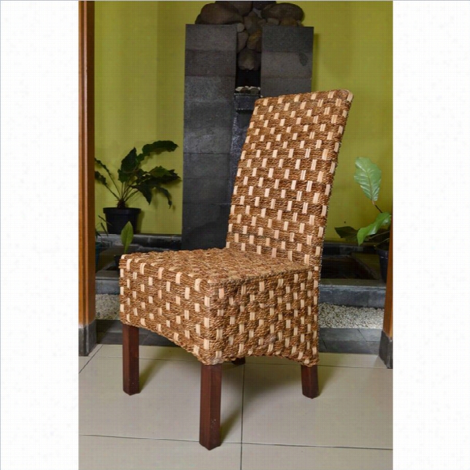 Internatioanl Caravan Bali Manila Wwoven Abaca Dining Chair (setof 2)