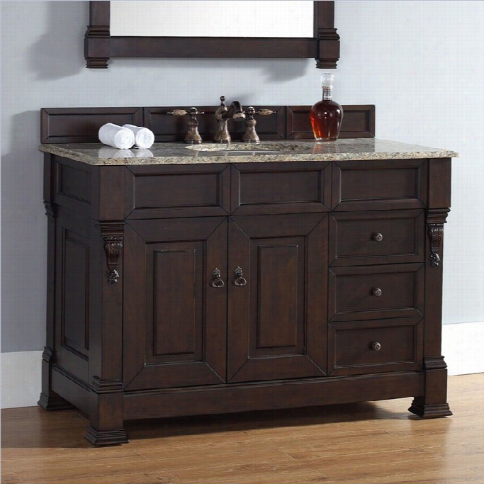 James Marton Brookfield Classico 48 Ingle Bathroom Vanity With Drawers In Burnished Mshogan Y