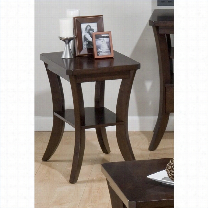 Jofran 328 Series Chairside Table In Joes Espresso Finsh