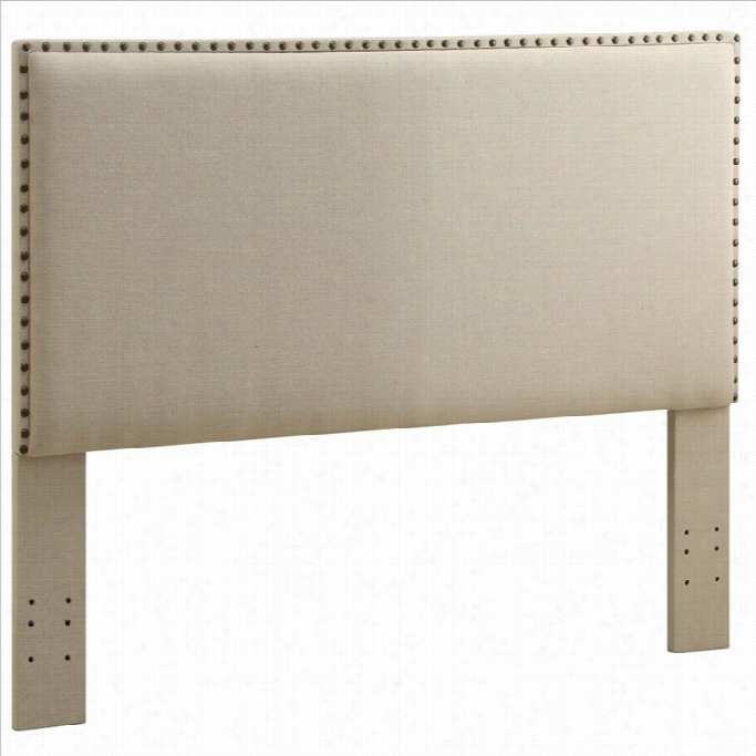 Linon Contempo Full/queen Panel Headboad In Natural