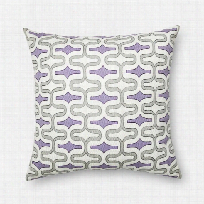 Loloi 1'100 X 1'10 Cotton  Down Pillow In Gray And Plum