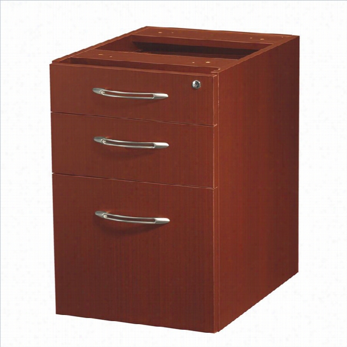 Mayline Aberdeen Suspended 0 Sea 3 Drawer Credenza File Pedestal In Cherry