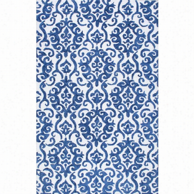 Nuloom 5' X '8 Hqd Hooked Griffis Rug In  Blue