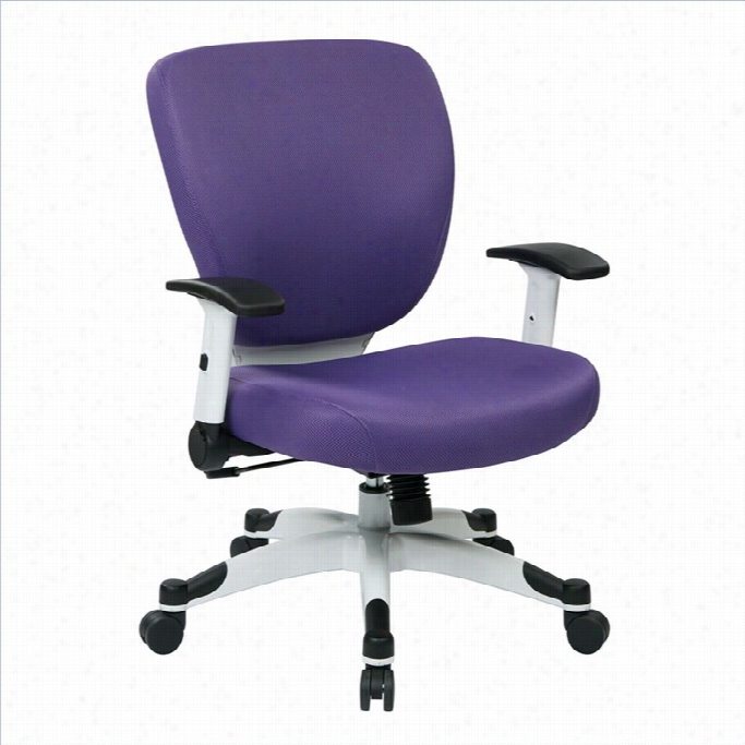 Office Star Pulsar Office Chair With Padded Mesh Seat A Nd Back In Purple