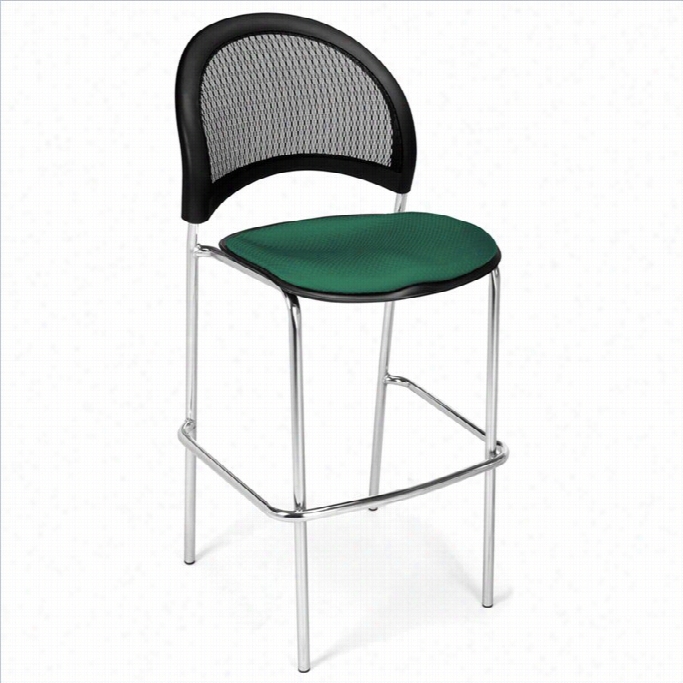 Ofm Moon 31.25 Chrome Stool In Shamrock Geen