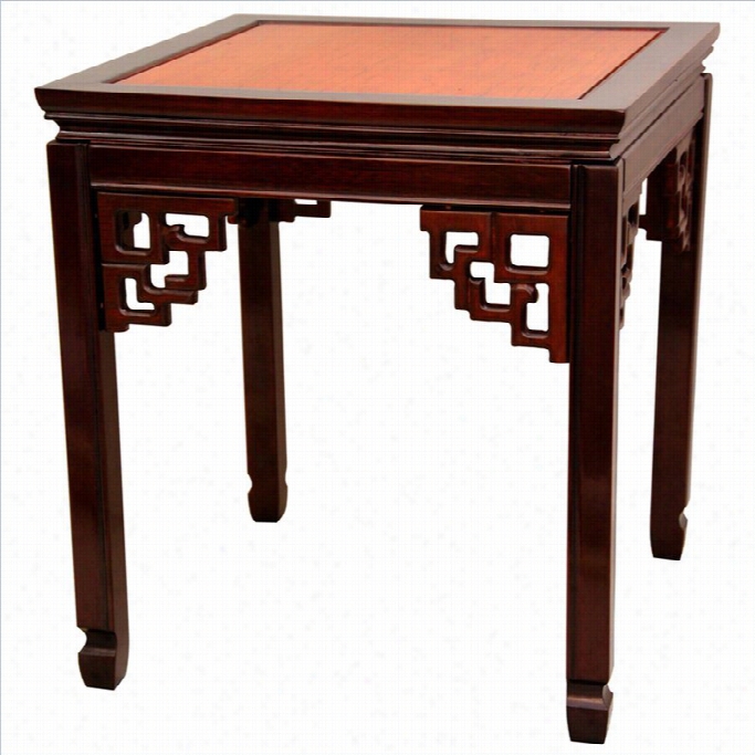 Oriental Furniture Squarre Ming Tagle In  H Onney And Cherry Stain