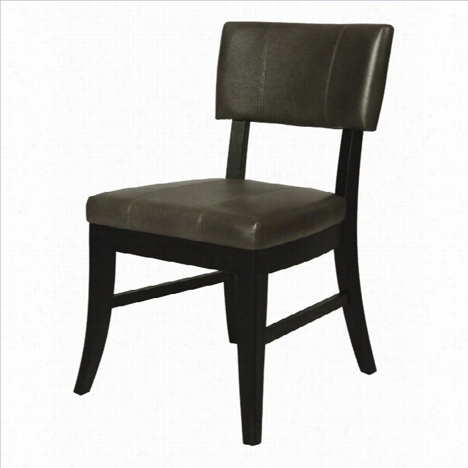 Pastel Furnitur E Eritrea Dining Chair In Bonded Dark Gray Leather