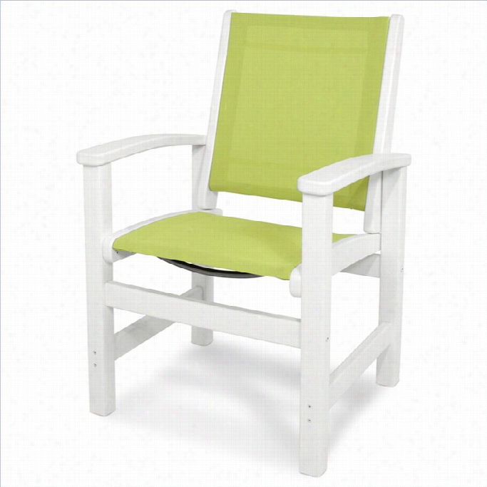 Polywood Coastal Dining Chair In Pure And Kiwi