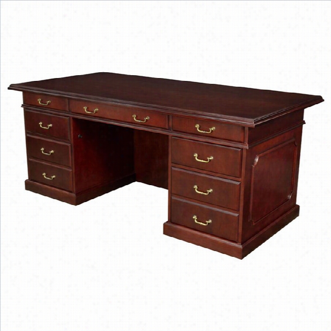 Rule Prestige 72x36 Rectangle Desk In  Mahogany