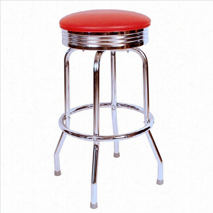 Richardson Seating Retro 1950s 24 Bar Stooli N Red