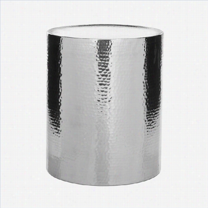 Safavieh Polonium Aluminum Accent Taable In Silver