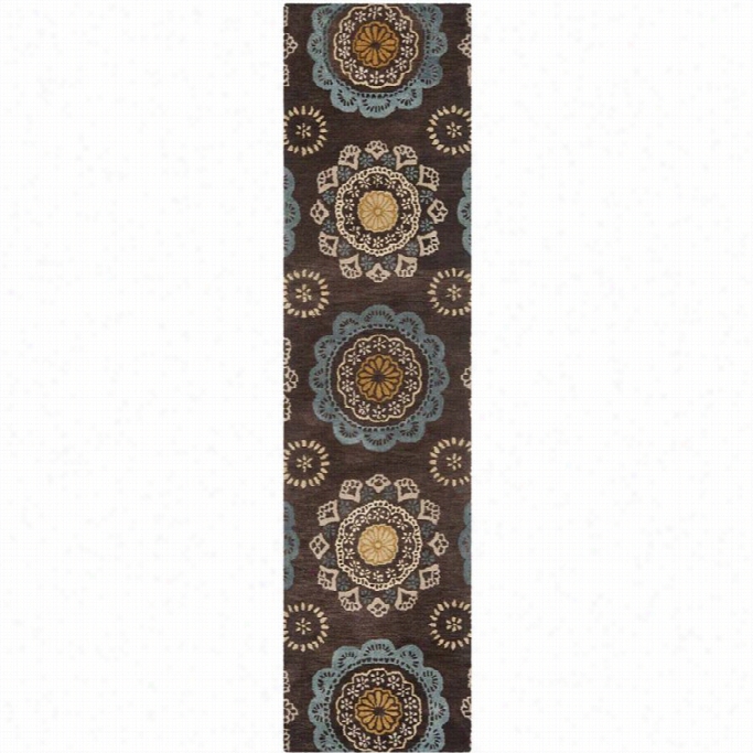 Safavieh Wyndham Eggplant Contemporary Rug - Runner 2'3 X 9'