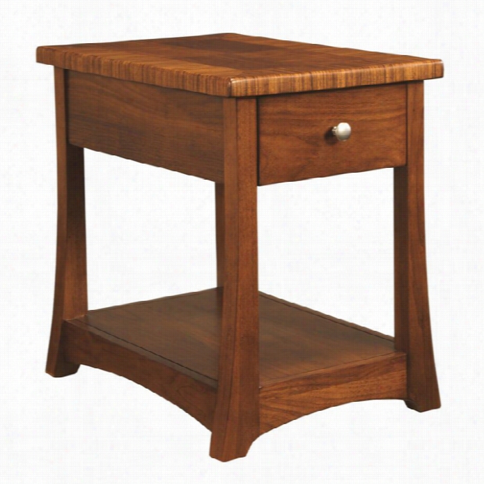 Somer Fashion Milan Side Table In Polished Brown