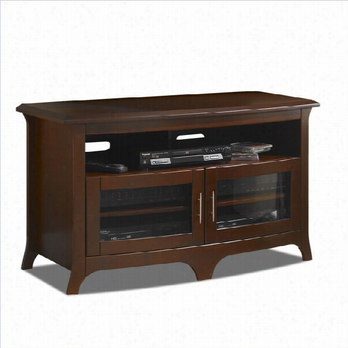 Tech-craft Hi-boy 48 Wide Curved Front Tv Stay In Walnut Finish