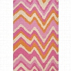 Nuloom 3' x 5' Hand Looped Chevron Jeremy Rug in Pink