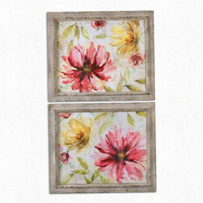 Uttermost Morning Petals Floral Creation Of Beauty (set Of 2)