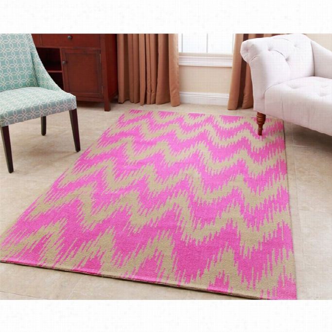 Abbyson Living 3' X 5' New Ze Aland Wool Rug In Pink