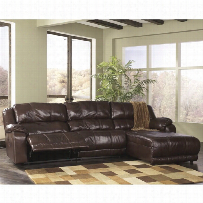 Ashley Braxton 3 Piece Right Chaise Reclining Sectional Ib Java