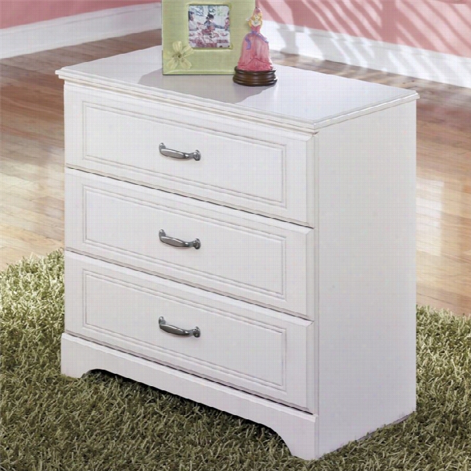 Ashely Lulu 3 Ddrawer Wood Loft Storage In White