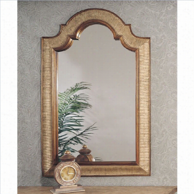 Bassett Mirror Excelsior Wall Mirror In Silver And Gold Eaf