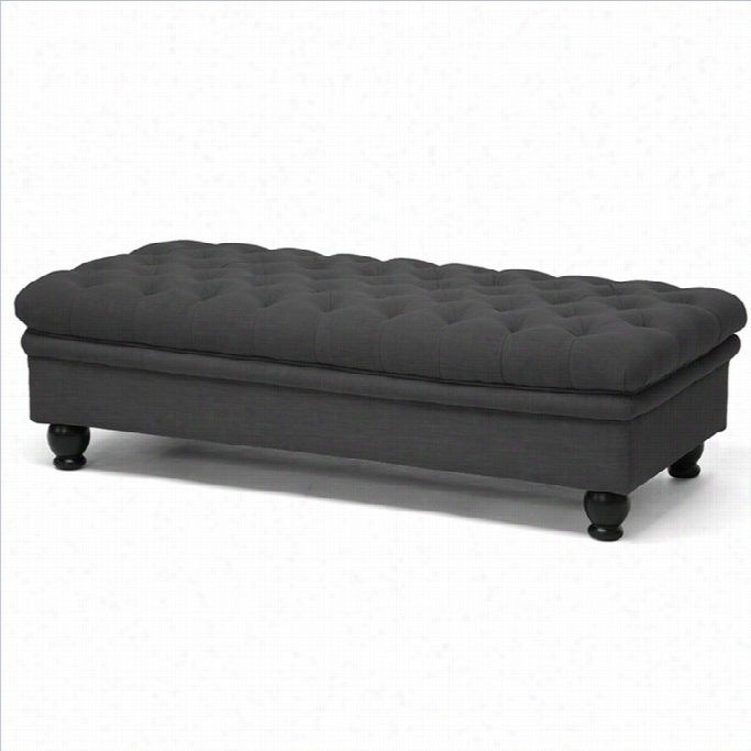 Baxton Studio Guildford Ottoman In Hoary