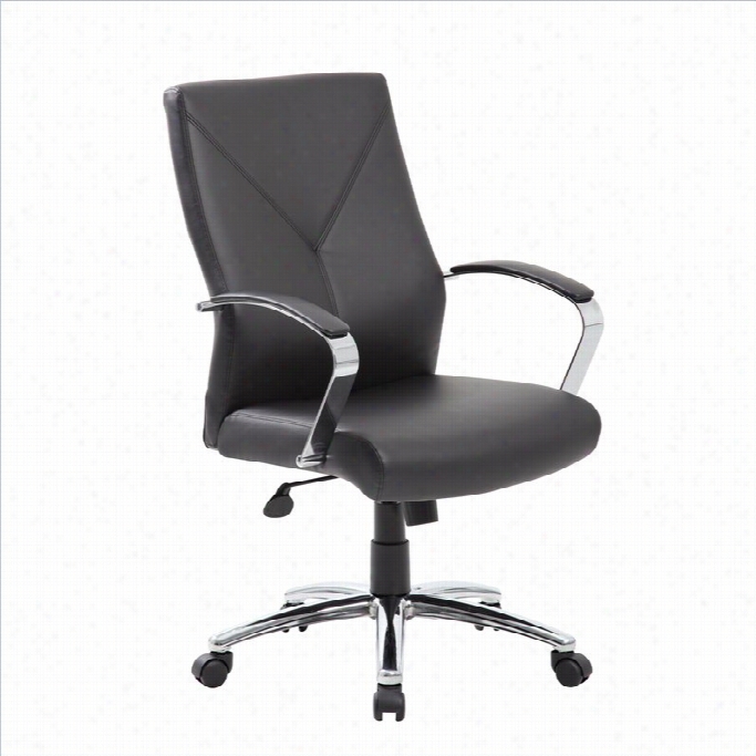 Boss Office Leatherplus Executive Office Chair In Black